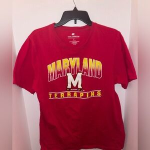 Red and yellow Maryland Terrapins t-shirt